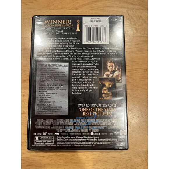 Gangs of New York (DVD, 2003, 2-Disc Set) - Picture 2 of 2